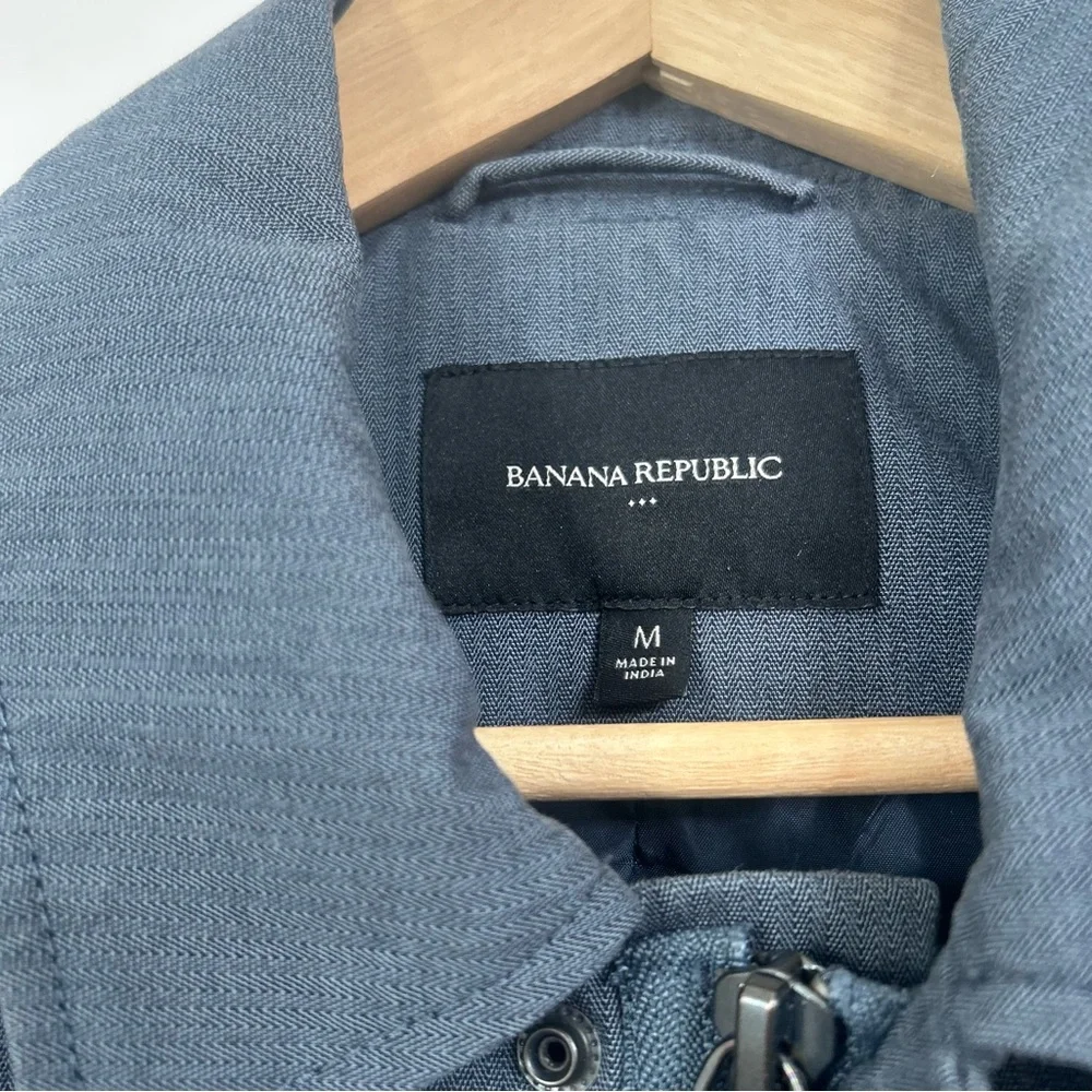 Banana republic men’s trench slate blue gray size medium